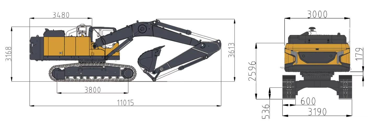 SH330 Excavator Detail 3