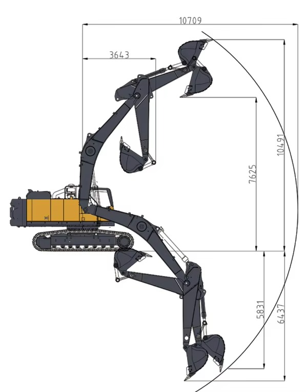 SH330 Excavator Detail 4